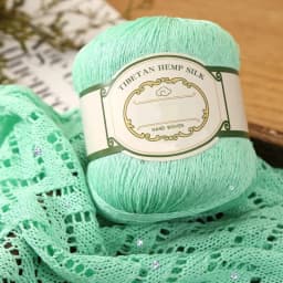 200g Cotton Linen Lace with Sequin Yarn, Cotton Linen Hand Woven Crochet Hollow Summer Shawl Hat Jacket Yarn Ball