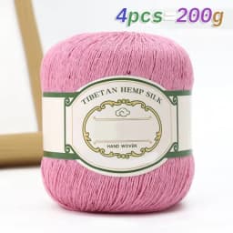 200g Cotton Linen Lace with Sequin Yarn, Cotton Linen Hand Woven Crochet Hollow Summer Shawl Hat Jacket Yarn Ball
