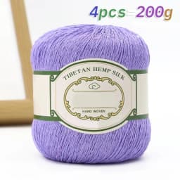 200g Cotton Linen Lace with Sequin Yarn, Cotton Linen Hand Woven Crochet Hollow Summer Shawl Hat Jacket Yarn Ball