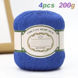 200g Cotton Linen Lace with Sequin Yarn, Cotton Linen Hand Woven Crochet Hollow Summer Shawl Hat Jacket Yarn Ball