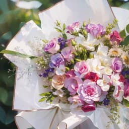 20 Sheets White Golden-edged, Waterproof Flower Wrapping Paper - Perfect for DIY Craft Packaging, Bouquet Wedding Gifts
