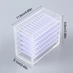 7-15mm False Eyelashes Storage Box 5 Layers Acrylic Pallet Lash Holder RED/BLUE/WHITE Lash Display Accessories Tools