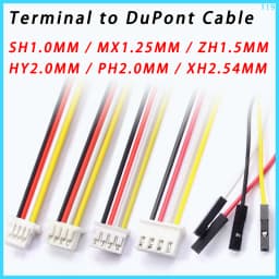 10PCS Dupont Line to SH1.0/MX1.25/ZH1.5/HY2.0/PH2.0/XH2.54 Cable 1P Female 2/3/4/5/6/P 20CM 26AWG 28AWG Jumper Wire
