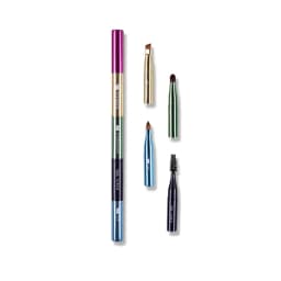 4 in 1 Portable Retractable Travel Lip Eye Brush Professional Makeup Brush Mini Soft Hair Eyeshadow Brush Makeup Accessories 1pc