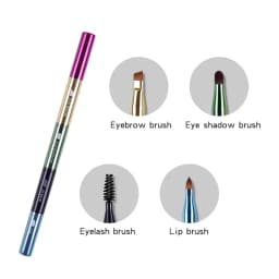 4 in 1 Portable Retractable Travel Lip Eye Brush Professional Makeup Brush Mini Soft Hair Eyeshadow Brush Makeup Accessories 1pc