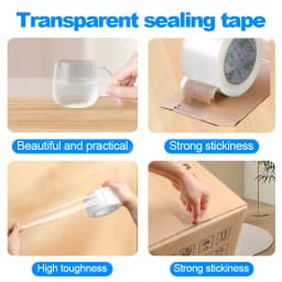 Packing Tape, Clear Packaging Tape, Shipping Tape for Moving Boxes, Office Moving