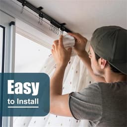 Flexible Bendable Curtain Track Ceiling Wall Mount Black Curved Heavy Duty RV Sliding Curtain Rail System Room Divider