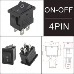 10/100Pcs KCD1 2/3/4Pin 15*21mm ON-OFF Boat Car Rocker Switch 6A 250V AC,10A 125V AC Power Switch With Red Green Light Switch