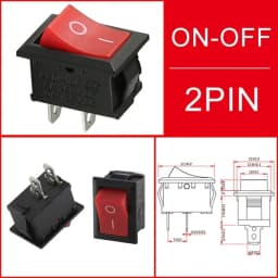 10/100Pcs KCD1 2/3/4Pin 15*21mm ON-OFF Boat Car Rocker Switch 6A 250V AC,10A 125V AC Power Switch With Red Green Light Switch