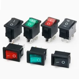 10/100Pcs KCD1 2/3/4Pin 15*21mm ON-OFF Boat Car Rocker Switch 6A 250V AC,10A 125V AC Power Switch With Red Green Light Switch