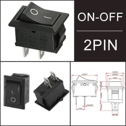 10/100Pcs KCD1 2/3/4Pin 15*21mm ON-OFF Boat Car Rocker Switch 6A 250V AC,10A 125V AC Power Switch With Red Green Light Switch