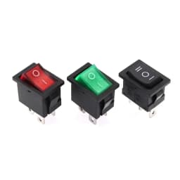 10/100Pcs KCD1 2/3/4Pin 15*21mm ON-OFF Boat Car Rocker Switch 6A 250V AC,10A 125V AC Power Switch With Red Green Light Switch
