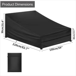 1/2 Pack Chaise Lounge Cover Waterproof Outdoor Garden Patio Chair Covers Weather Sun Resistant Furniture Protective