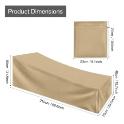1/2 Pack Chaise Lounge Cover Waterproof Outdoor Garden Patio Chair Covers Weather Sun Resistant Furniture Protective