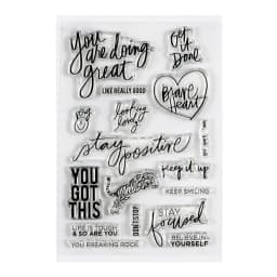 2025 New English Clear Stamp Feb Mar Apr Monthly Sentiments Transparent Stamps For DIY Scrapbooking/Photo Album Decor Stamps