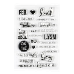 2025 New English Clear Stamp Feb Mar Apr Monthly Sentiments Transparent Stamps For DIY Scrapbooking/Photo Album Decor Stamps