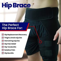 1Pcs Hip Brace Thigh Compression Sleeve,Hamstring & Groin Compression Sleeve Wrap for Sciatic Nerve Relief,Hip Support Brace