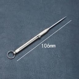 Camping Titanium Alloy Push-pull Spring Design Toothpick With Toothpick Holder Keychain Ultra Light Multi-function Fruit Fork