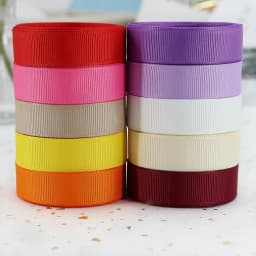 10 Yards Grosgrain Ribbon Solid Polyester Fabric for Gift Wrapping Christmas Wedding Decoration DIY Crafts Sewing Accessories