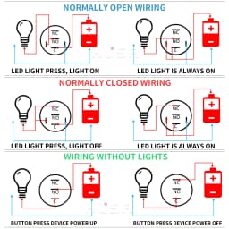 12/16/19/22mm Black shell Push Button Switch Metal Waterproof Latching Momentary LED Light Car Engine Power Switch Blue Red HUSA