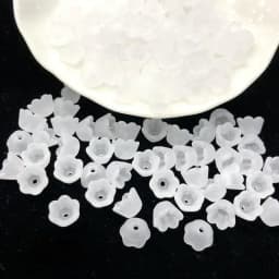 50/100/200pcs Transparent Acrylic Beads Tulip Flower Lily of The Valley for Jewelry Making DIY Bracelet Necklace Crafts Material