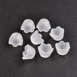 50/100/200pcs Transparent Acrylic Beads Tulip Flower Lily of The Valley for Jewelry Making DIY Bracelet Necklace Crafts Material