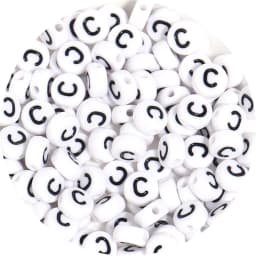 100Pcs/Lot A-Z Alphabet Beads Flat Round Letter Acrylic Beads Loose Spacer Beads For DIY Crafts Ornament Making Clothing Accesso
