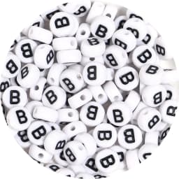 100Pcs/Lot A-Z Alphabet Beads Flat Round Letter Acrylic Beads Loose Spacer Beads For DIY Crafts Ornament Making Clothing Accesso