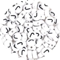 100Pcs/Lot A-Z Alphabet Beads Flat Round Letter Acrylic Beads Loose Spacer Beads For DIY Crafts Ornament Making Clothing Accesso