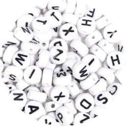100Pcs/Lot A-Z Alphabet Beads Flat Round Letter Acrylic Beads Loose Spacer Beads For DIY Crafts Ornament Making Clothing Accesso