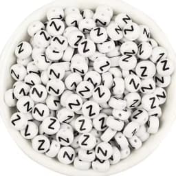 100Pcs/Lot A-Z Alphabet Beads Flat Round Letter Acrylic Beads Loose Spacer Beads For DIY Crafts Ornament Making Clothing Accesso