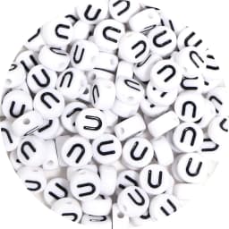 100Pcs/Lot A-Z Alphabet Beads Flat Round Letter Acrylic Beads Loose Spacer Beads For DIY Crafts Ornament Making Clothing Accesso