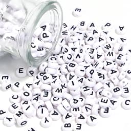 100Pcs/Lot A-Z Alphabet Beads Flat Round Letter Acrylic Beads Loose Spacer Beads For DIY Crafts Ornament Making Clothing Accesso