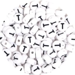 100Pcs/Lot A-Z Alphabet Beads Flat Round Letter Acrylic Beads Loose Spacer Beads For DIY Crafts Ornament Making Clothing Accesso