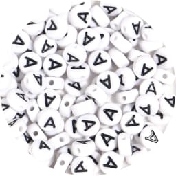 100Pcs/Lot A-Z Alphabet Beads Flat Round Letter Acrylic Beads Loose Spacer Beads For DIY Crafts Ornament Making Clothing Accesso