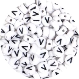 100Pcs/Lot A-Z Alphabet Beads Flat Round Letter Acrylic Beads Loose Spacer Beads For DIY Crafts Ornament Making Clothing Accesso