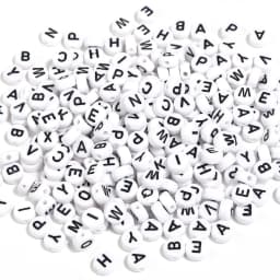 100Pcs/Lot A-Z Alphabet Beads Flat Round Letter Acrylic Beads Loose Spacer Beads For DIY Crafts Ornament Making Clothing Accesso