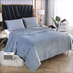 New solid color ultra-soft thickened cloud mink velvet blanket Farai velvet blanket bed sheet cover blanket