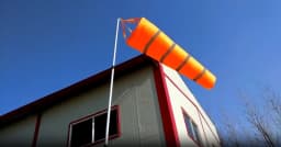 60/80/100cm Windsock Outdoor Wind Direction Measurement Reflective Belt Rip-stop Weather Vane for Airport Aviation Garden Farm