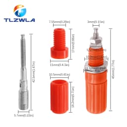5PCS 4mm Banana Socket Binding Post Nut Banana Plug Jack Electrical Connector Terminal DIY