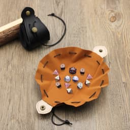 Dice Storage Bag Decorative Tray ,Gifts Dice Bag Tray with Drawstring and Button for Dices Jewelry Coin