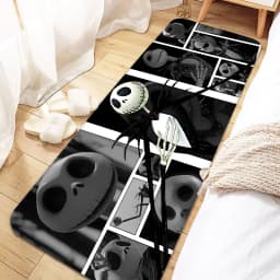 Jack Skellington Door Mat Entrance Non-slip Doormat Washable Kitchen Carpet Living Room Hallway Rugs Bathroom Bath Door Mats
