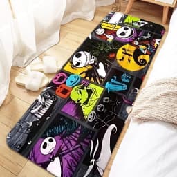 Jack Skellington Door Mat Entrance Non-slip Doormat Washable Kitchen Carpet Living Room Hallway Rugs Bathroom Bath Door Mats