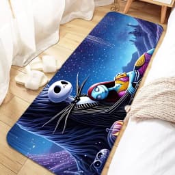 Jack Skellington Door Mat Entrance Non-slip Doormat Washable Kitchen Carpet Living Room Hallway Rugs Bathroom Bath Door Mats