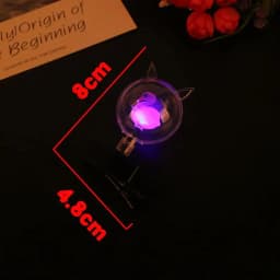 10pcs LED Flash Bobo Ball Hairpin Cute Flash Children's Headdress Hair Band Hairpin Luminous Transparent Ball Girls Gift