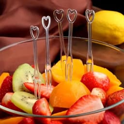 100/300pcs Elegant Heart-Shaped Disposable Forks for Party BBQ Sticks Picks Skewer Set Household Plastic Food Cake Fruit Fork