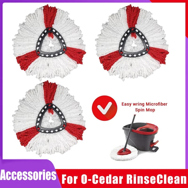 Mop Replacement Head Compatible Vileda O-Cedar Microfiber Mop Head Refills Mop Triangle Mop Replacement Heads Accessory