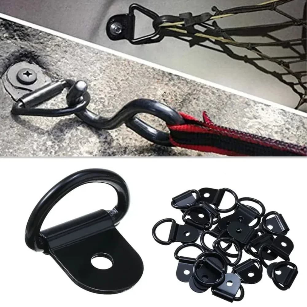 10Pcs D Rings Tie Down Anchors Ring Pull Hook Stainless Steel Lashing Ring Load Fit for Car Boat Cargo Trailer Vehicles RV Van