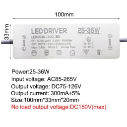 AC85-265V Constant Current Driver 1w 3w 4w 7w 8w 12w 15w 20w 18w 24w 25w 36w LED Driver 300mA Transformer power supply module