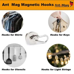 Magnetic Hooks Strong Heavy Duty Neodymium Hooks With Swivel Carabiner Hook For Refrigerator 1pcs Magnetic Materials
